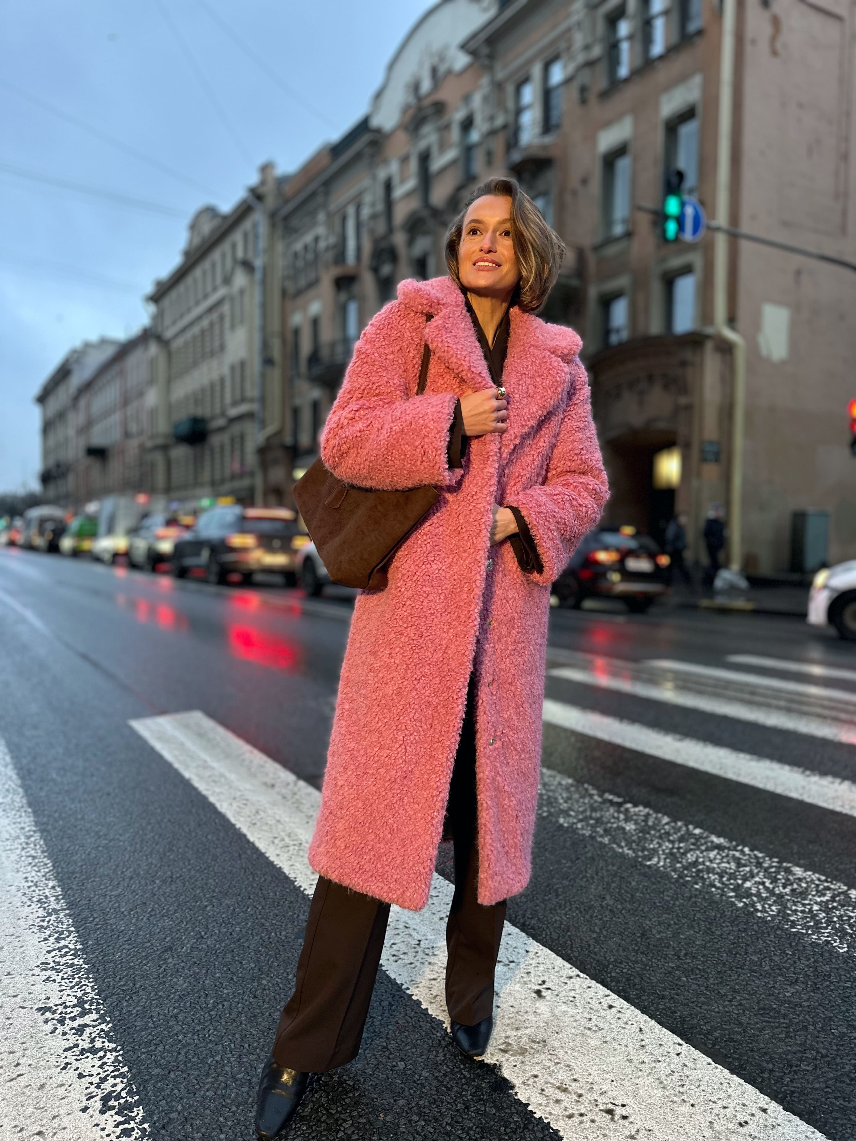 Шуба Influence из искусственного эко меха от ANSE, Ягодный сорбет  цвет, размер S, M, L, XL, XXL, , .