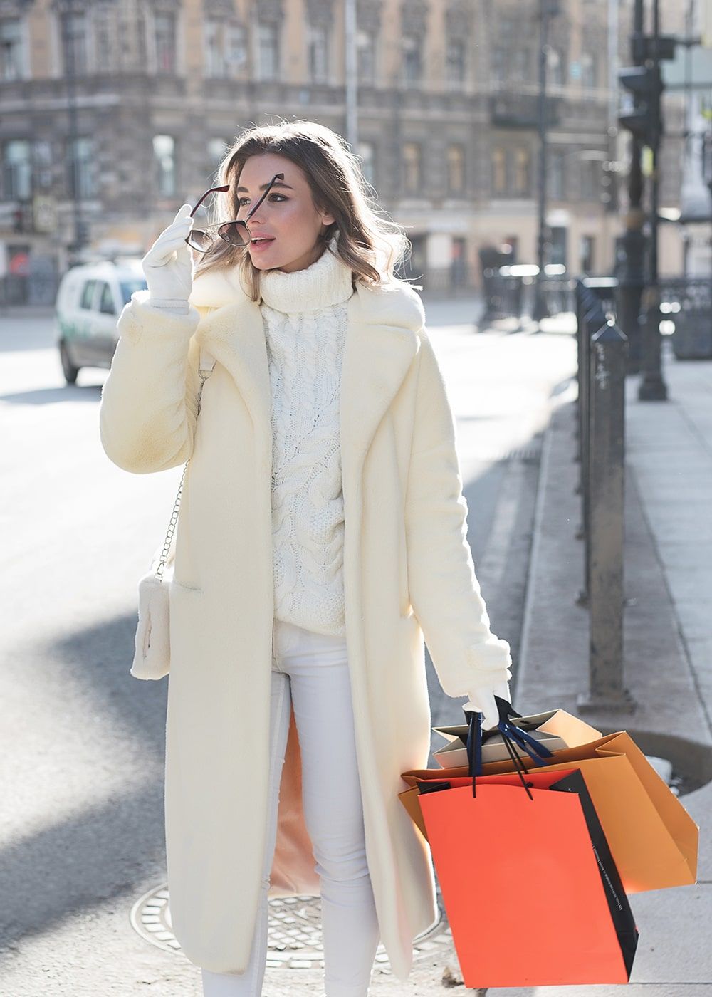 Шуба Lemon cream  из искусственного эко меха от ANSE, Лимонный крем цвет, размер S, M, L, XL, , .