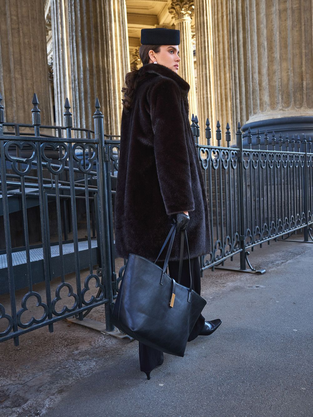 Шуба Confession из искусственного эко меха от ANSE, Горький шоколад цвет, размер S, M, L, XL, XXL, , .