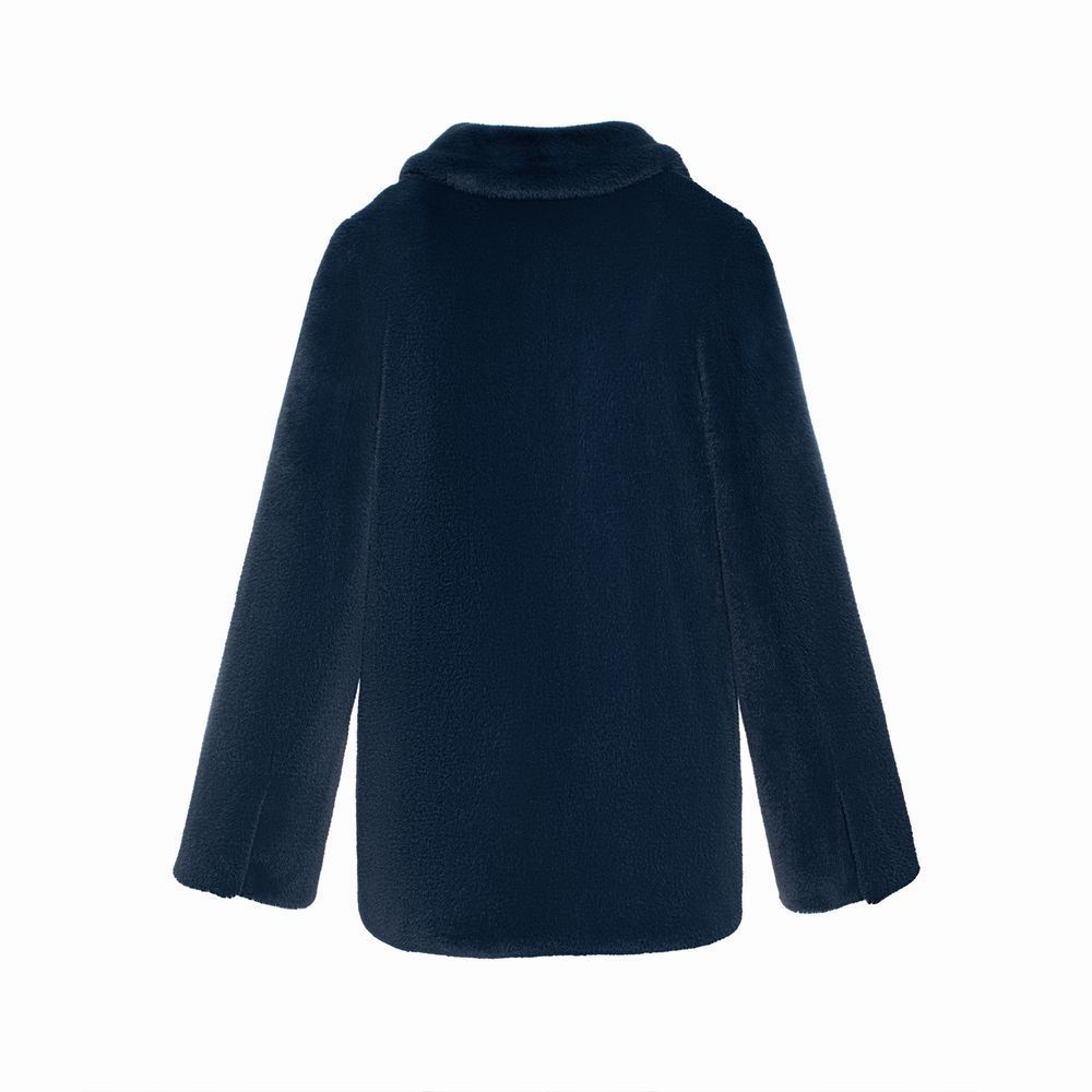 Пиджак Blueberry из искусственного эко меха от ANSE, Черника цвет, размер S, M, L, XL, XXL, , 100% акрил.