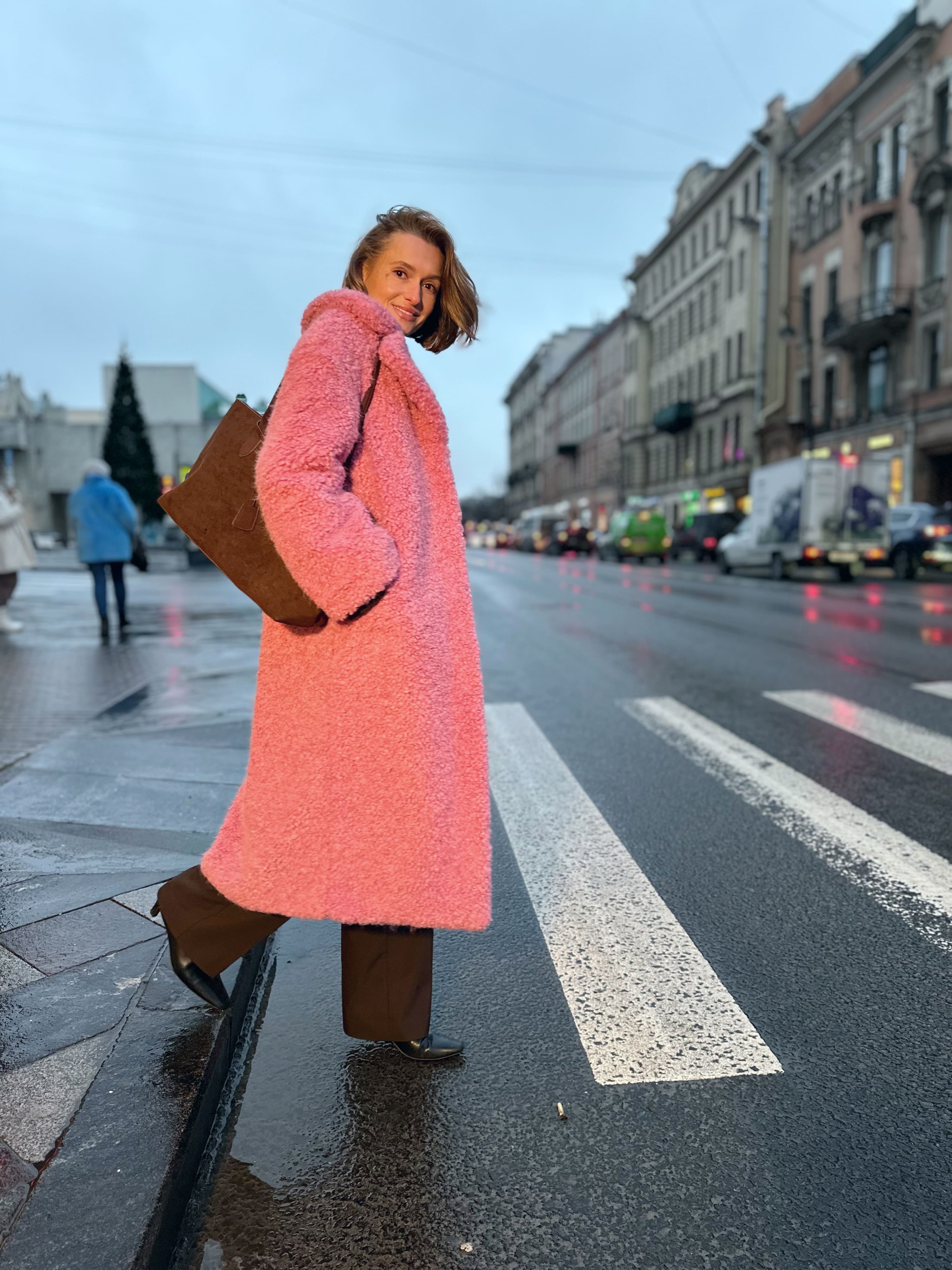 Шуба Influence из искусственного эко меха от ANSE, Ягодный сорбет  цвет, размер S, M, L, XL, XXL, , .