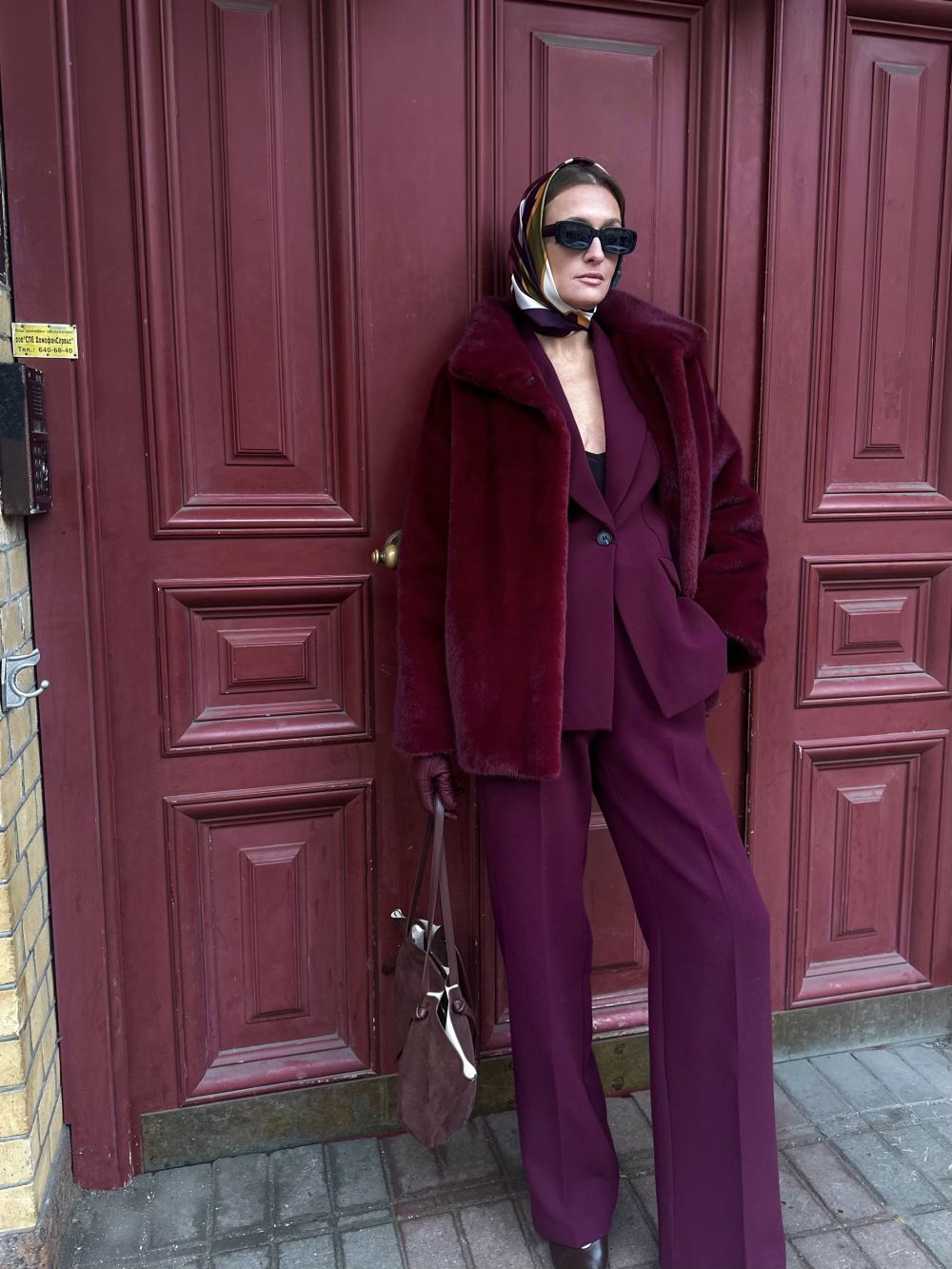 Шуба Marsala из искусственного эко меха от ANSE, Вишнёвый цвет, размер S, M, L, XL, , .