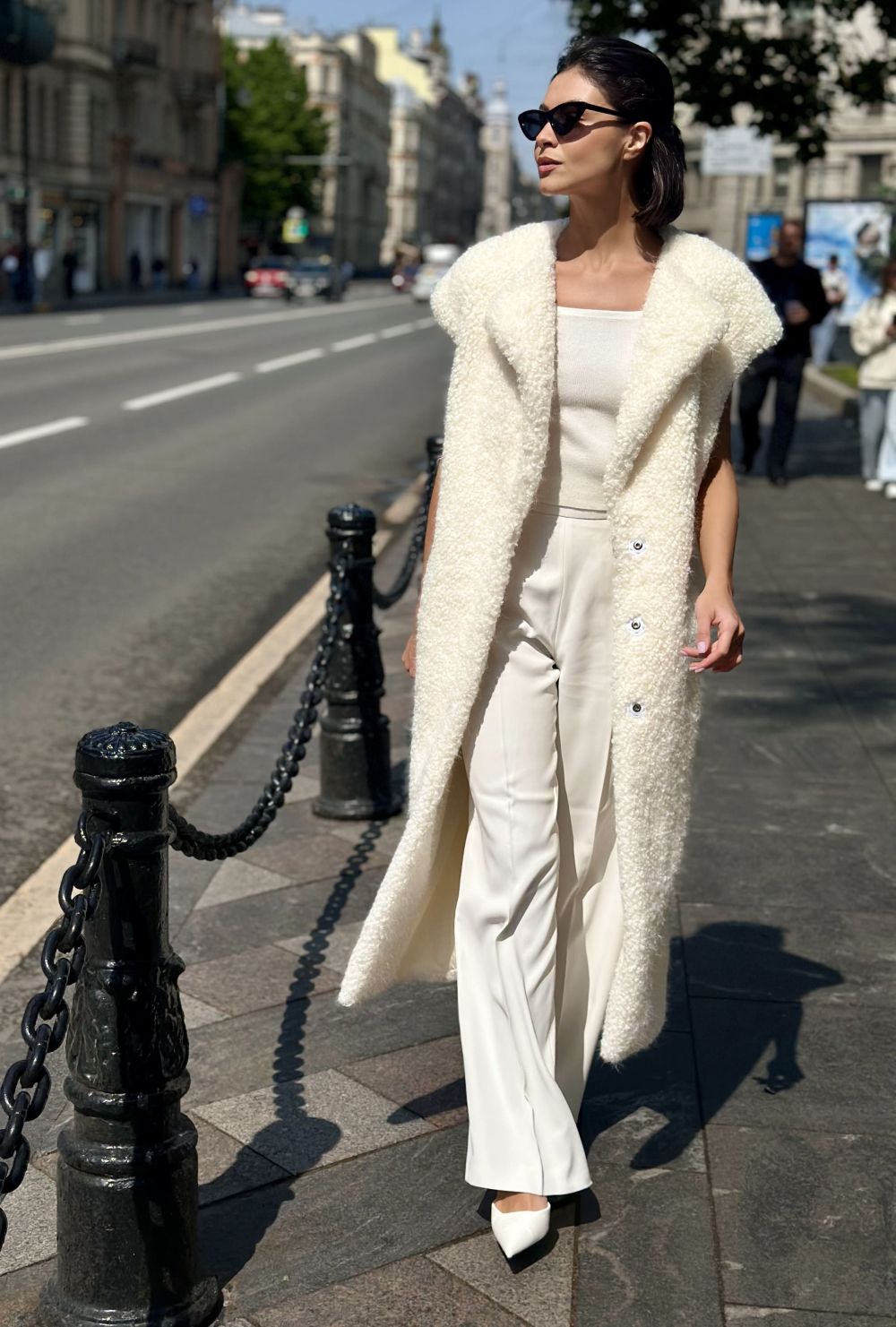 Жилет Sugar из искусственного эко меха от ANSE, Молочный цвет, размер S, M, L, XL, XXL, , .