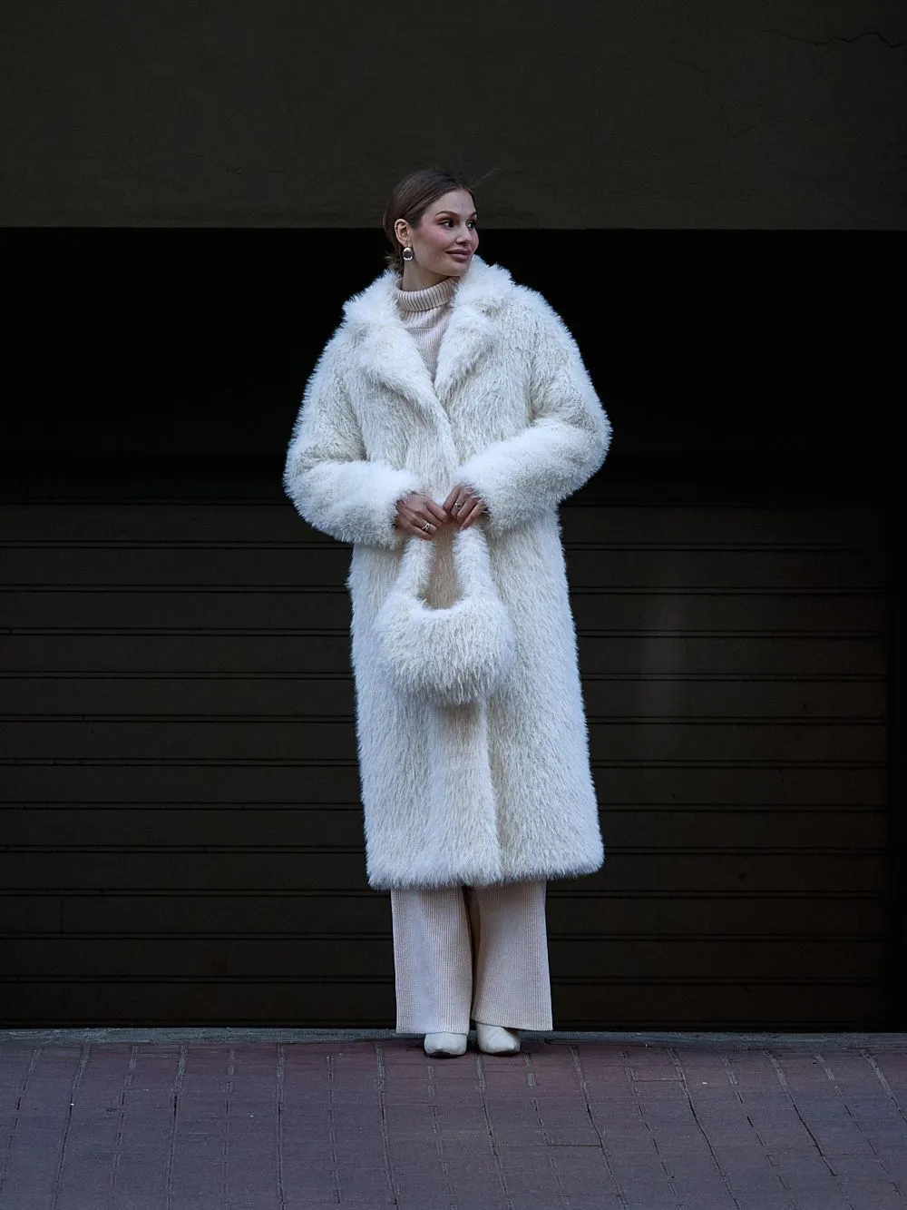 Шуба North из искусственного эко меха от ANSE, Белый цвет, размер S, M, L, XL, , .
