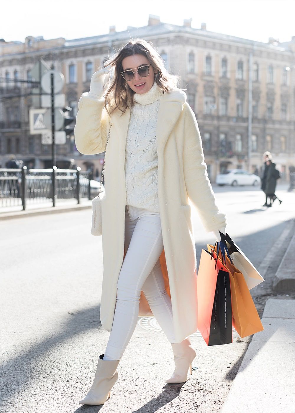 Шуба Lemon cream  из искусственного эко меха от ANSE, Лимонный крем цвет, размер S, M, L, XL, , .