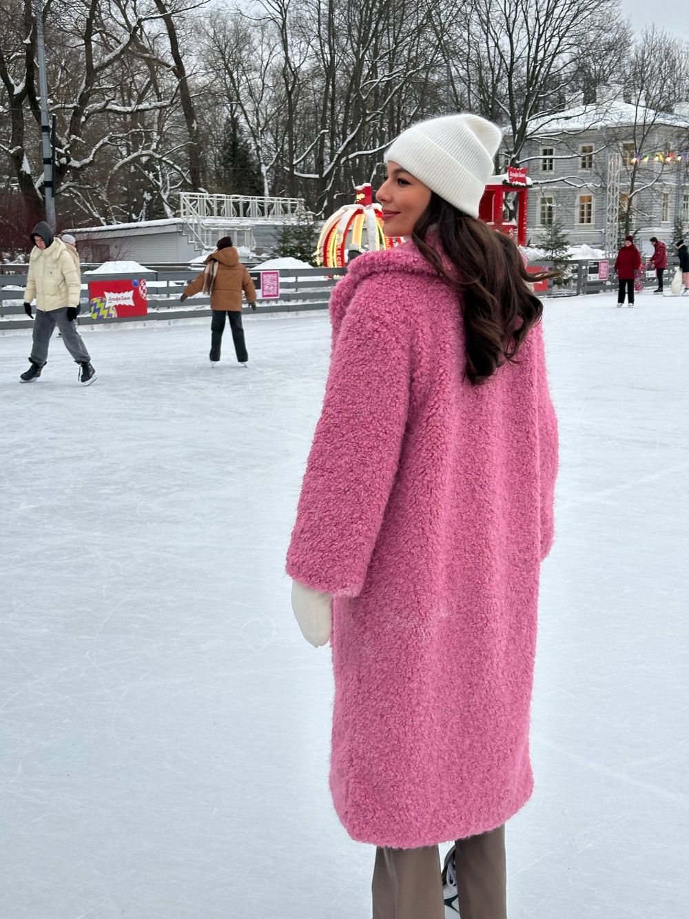 Шуба Influence из искусственного эко меха от ANSE, Ягодный сорбет  цвет, размер S, M, L, XL, XXL, , .