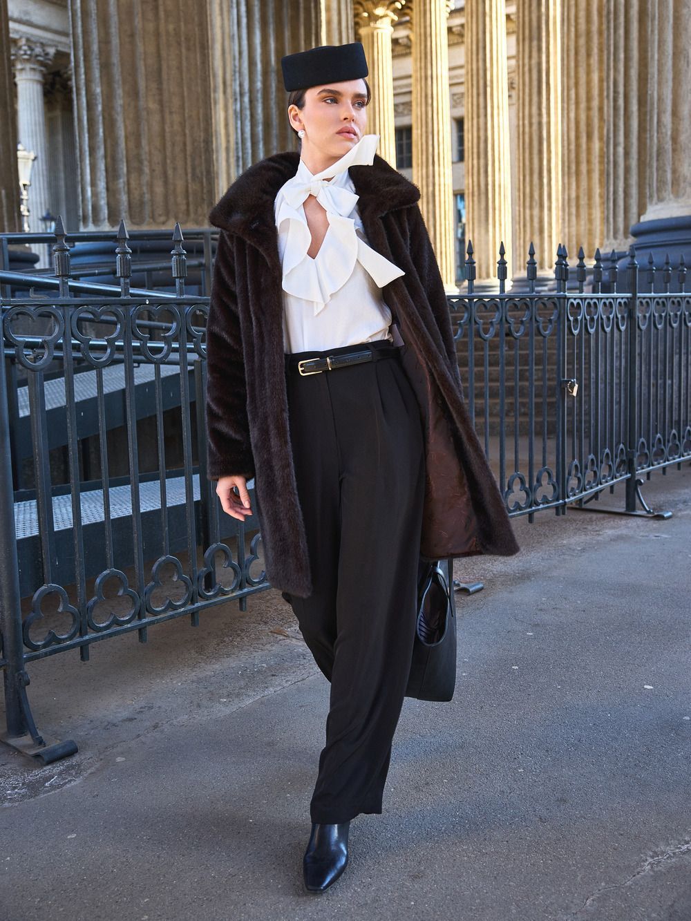 Шуба Confession из искусственного эко меха от ANSE, Горький шоколад цвет, размер S, M, L, XL, XXL, , .