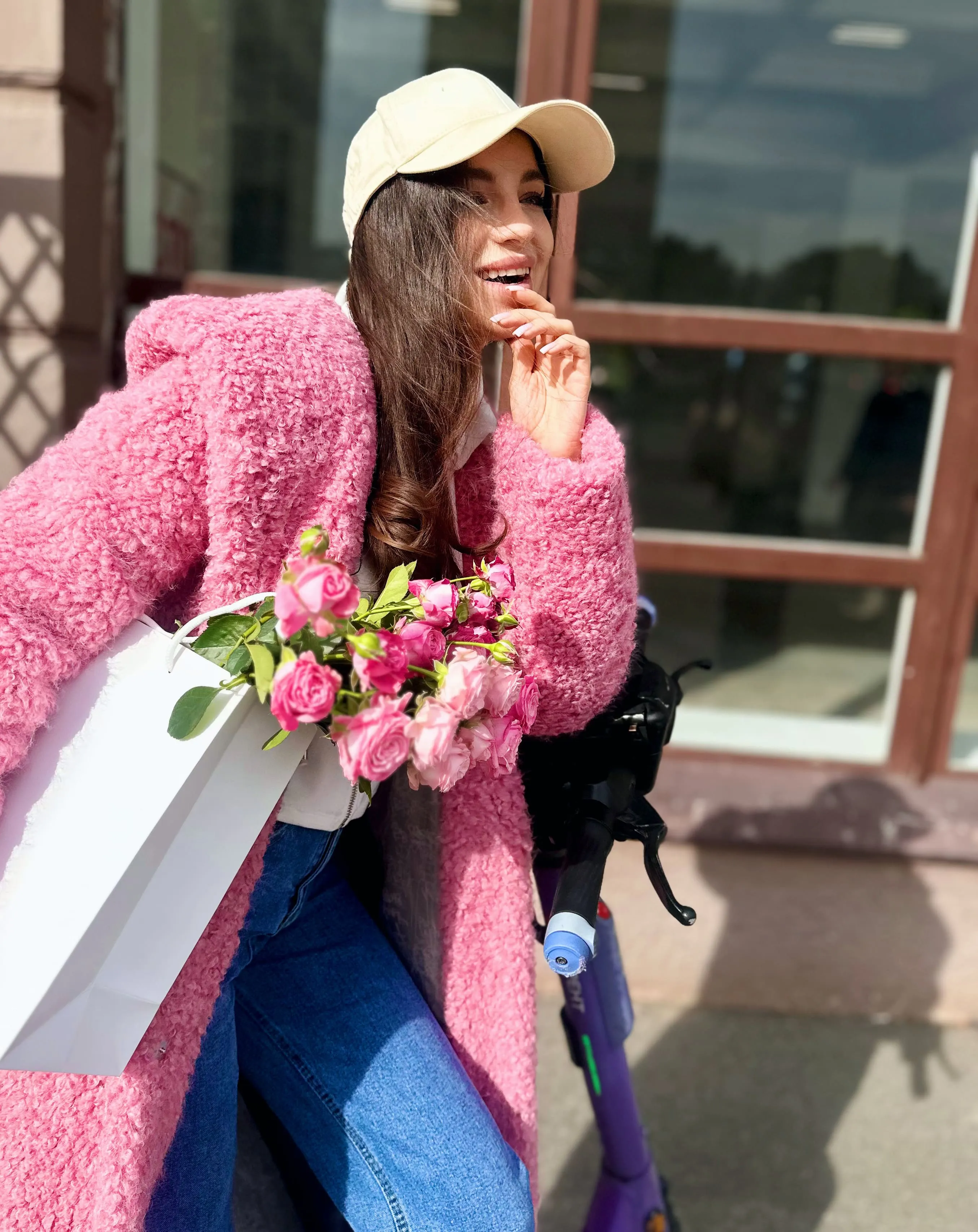 Шуба Pink Fruit из искусственного эко меха от ANSE, Ягодный сорбет  цвет, размер XS, S, M, L, XL, , .