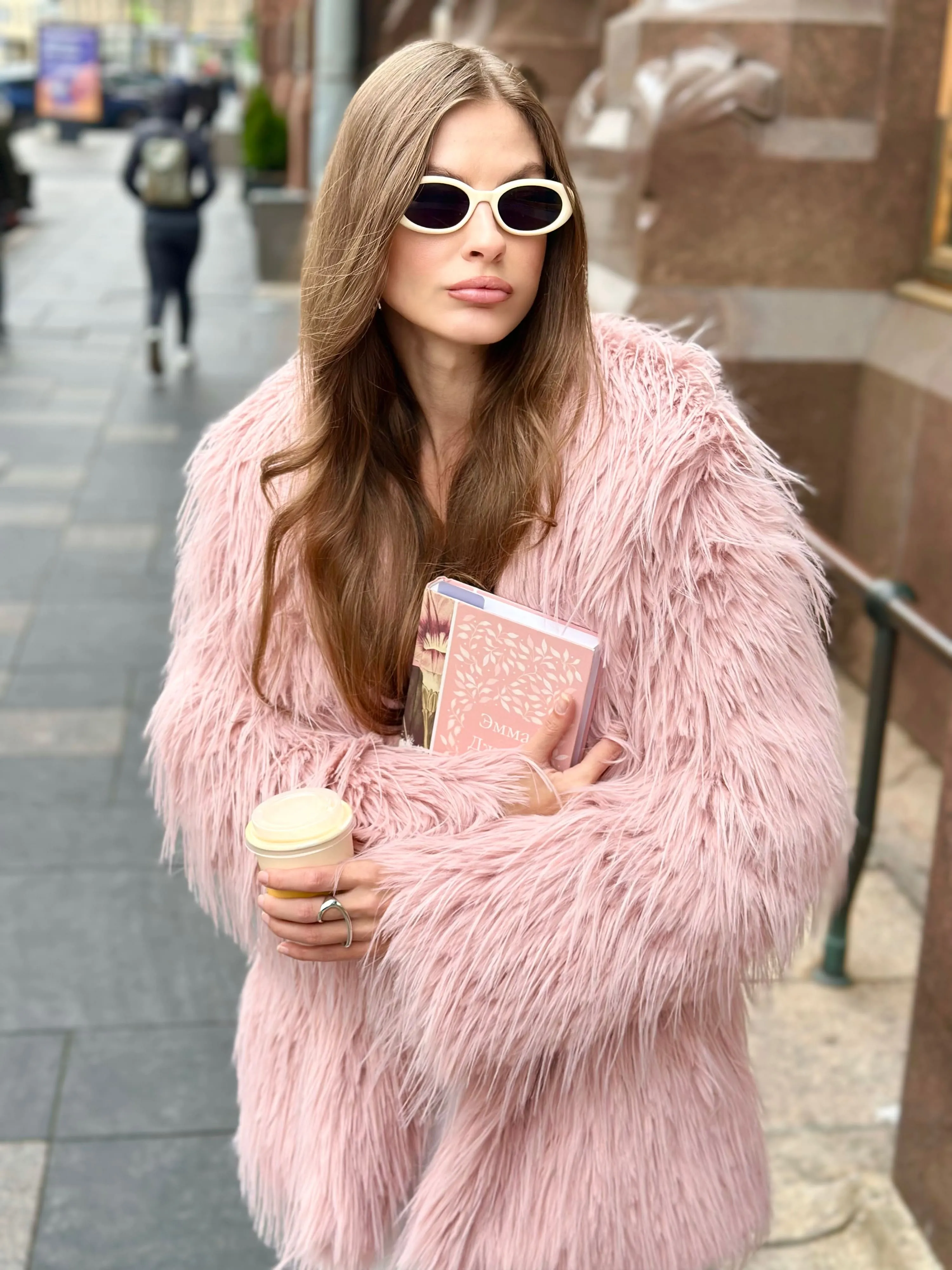 Шуба Idol из искусственного эко меха от ANSE, Розовый фламинго цвет, размер XS, S, M, L, XL, , .