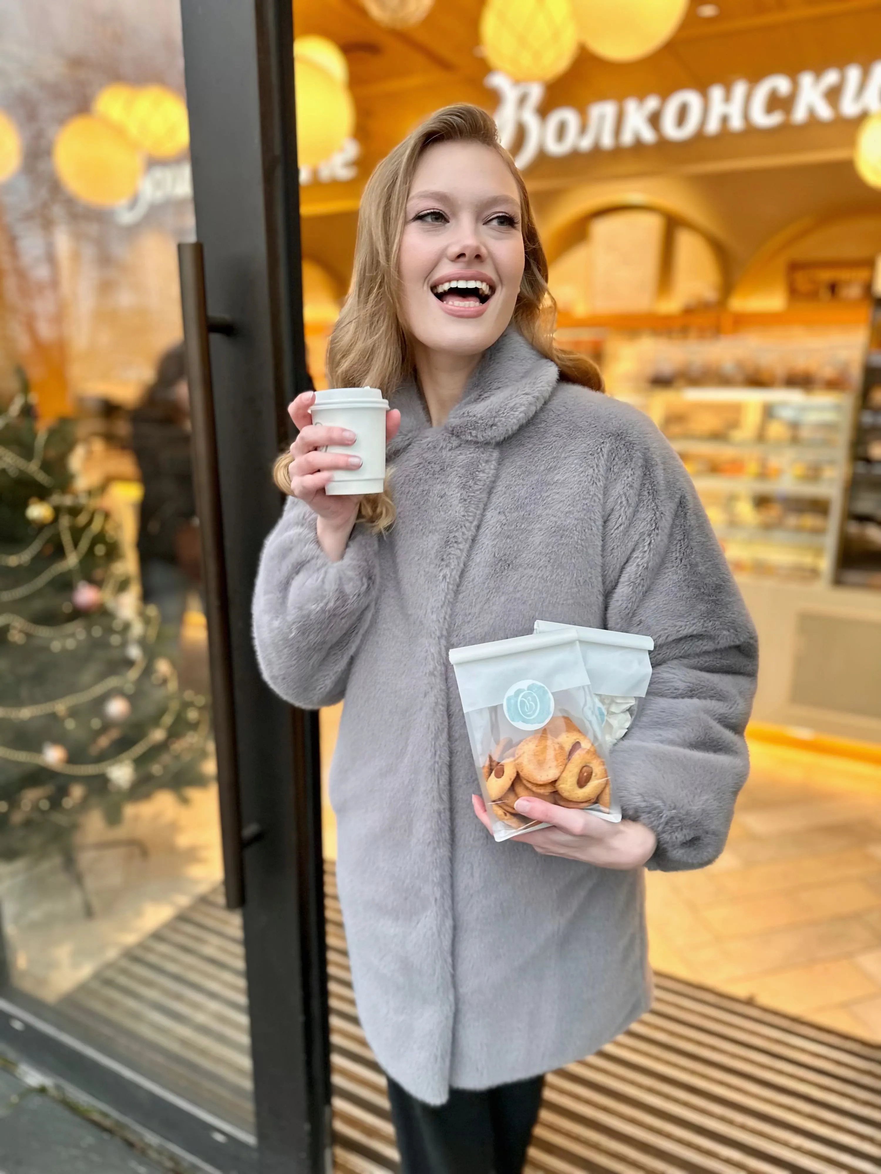 Шуба Path из искусственного эко меха от ANSE, Графит цвет, размер S, M, L, XL, , .