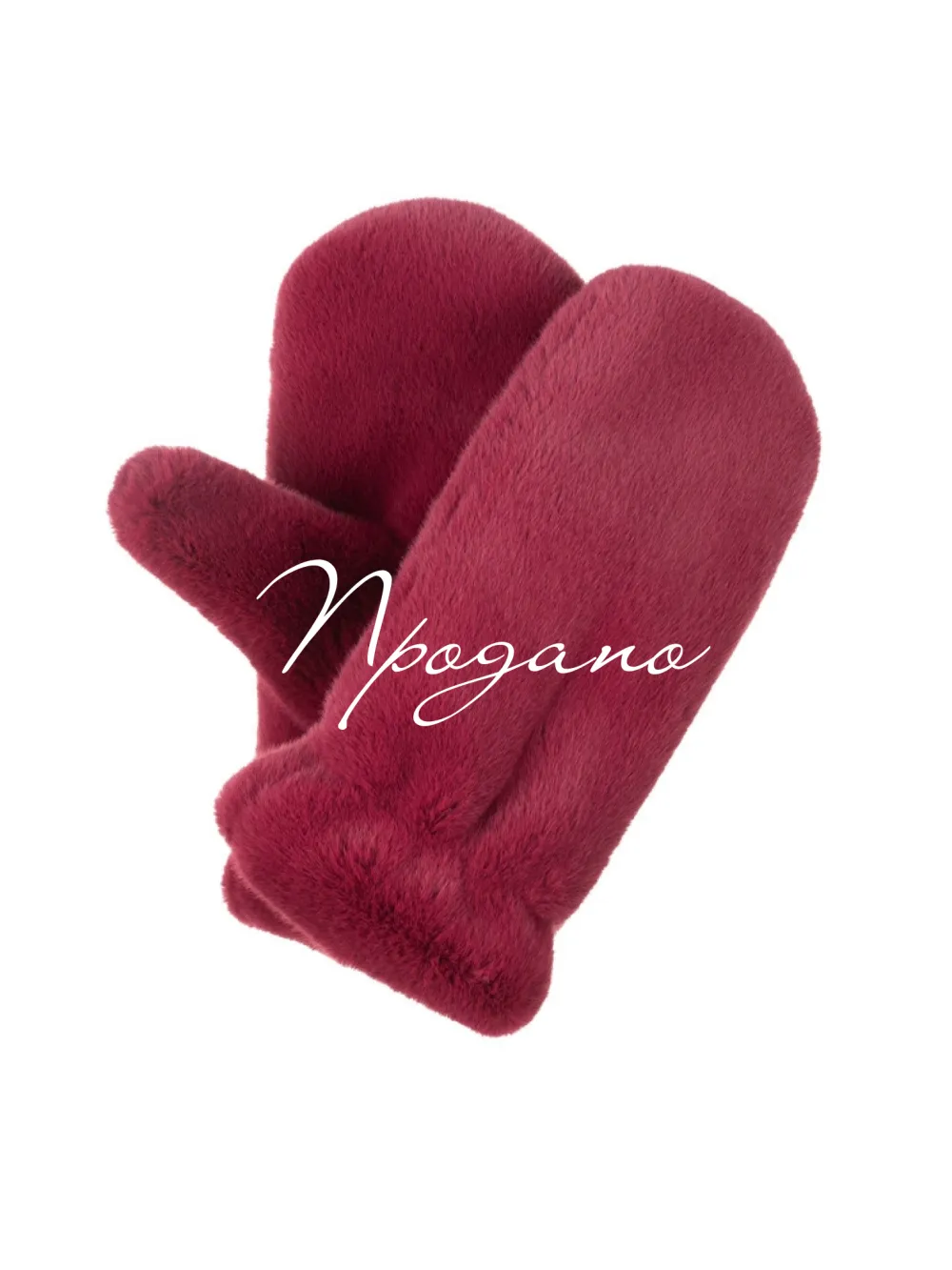 Варежки из искусственного эко меха от ANSE, Серо-голубой цвет, размер , , .