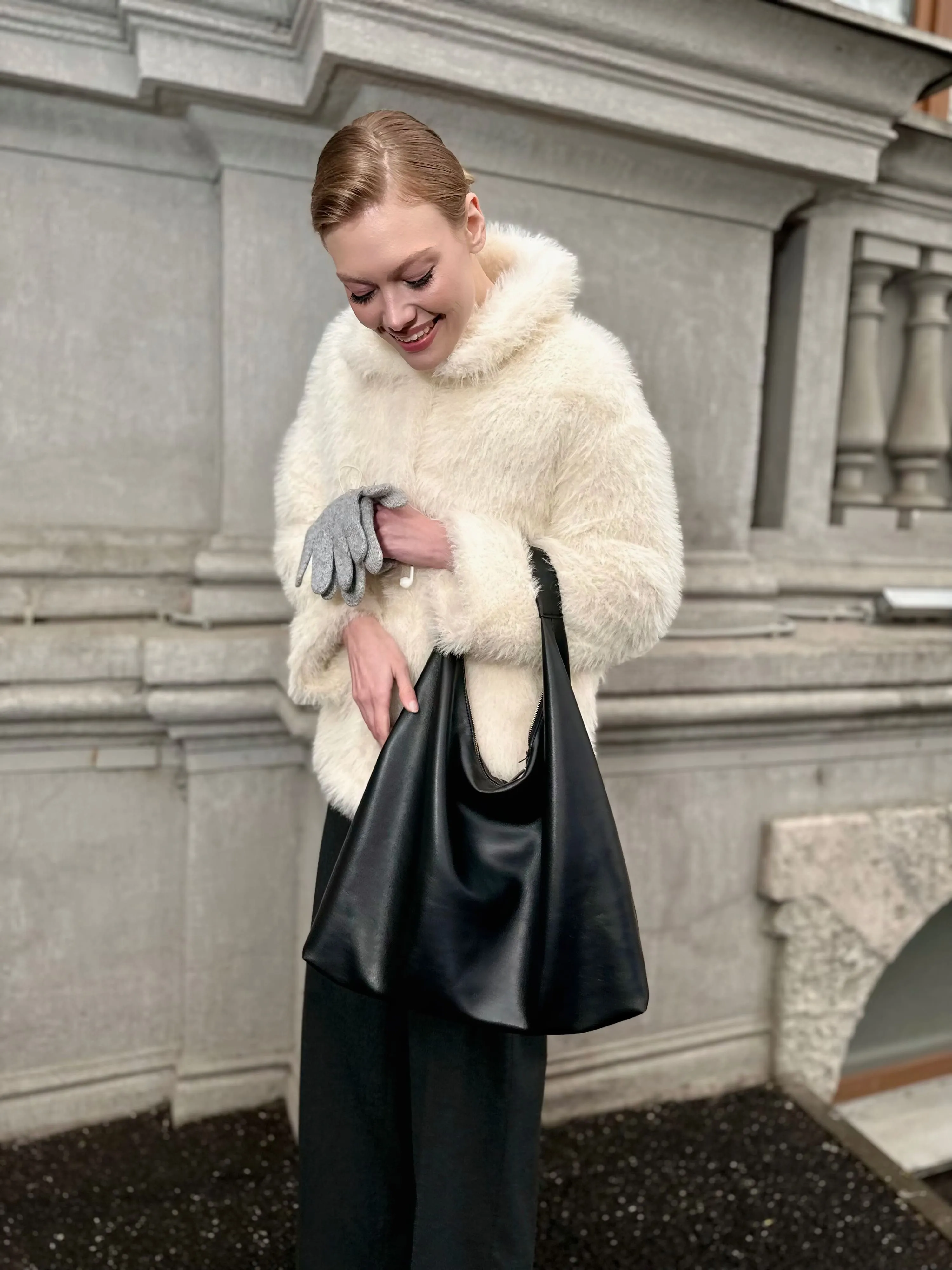 Шуба Calmness из искусственного эко меха от ANSE, Белый цвет, размер S, M, L, XL, , .