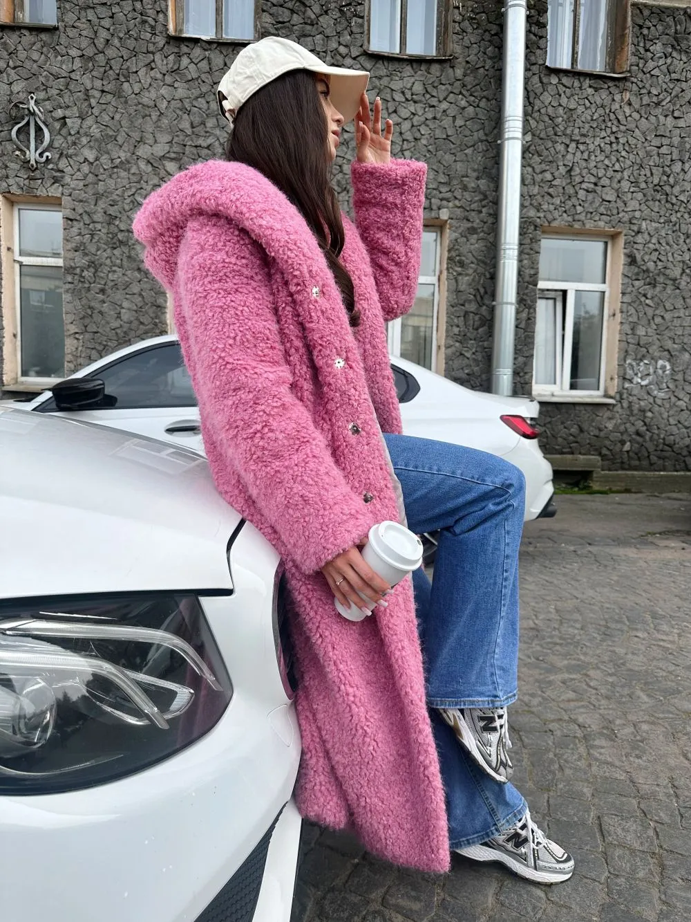 Шуба Pink Fruit из искусственного эко меха от ANSE, Ягодный сорбет  цвет, размер XS, S, M, L, XL, , .