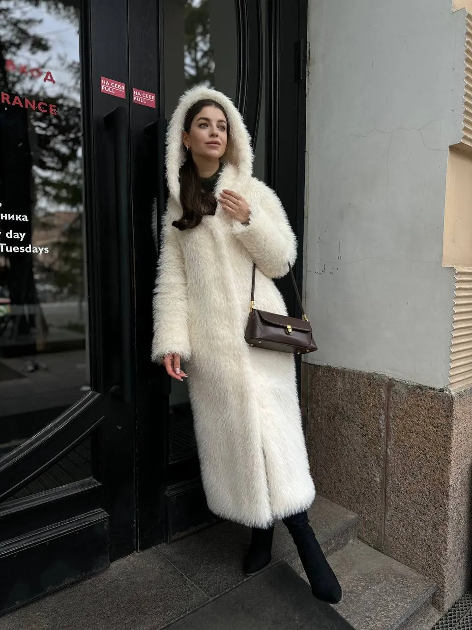 Шуба Ice Cream из искусственного эко меха от ANSE, Молочный цвет, размер XS, S, M, L, XL, , .