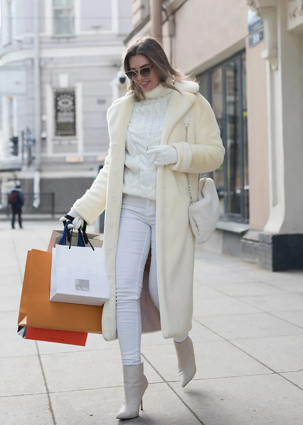 Шуба Lemon cream  из искусственного эко меха от ANSE, Лимонный крем цвет, размер S, M, L, XL, , .