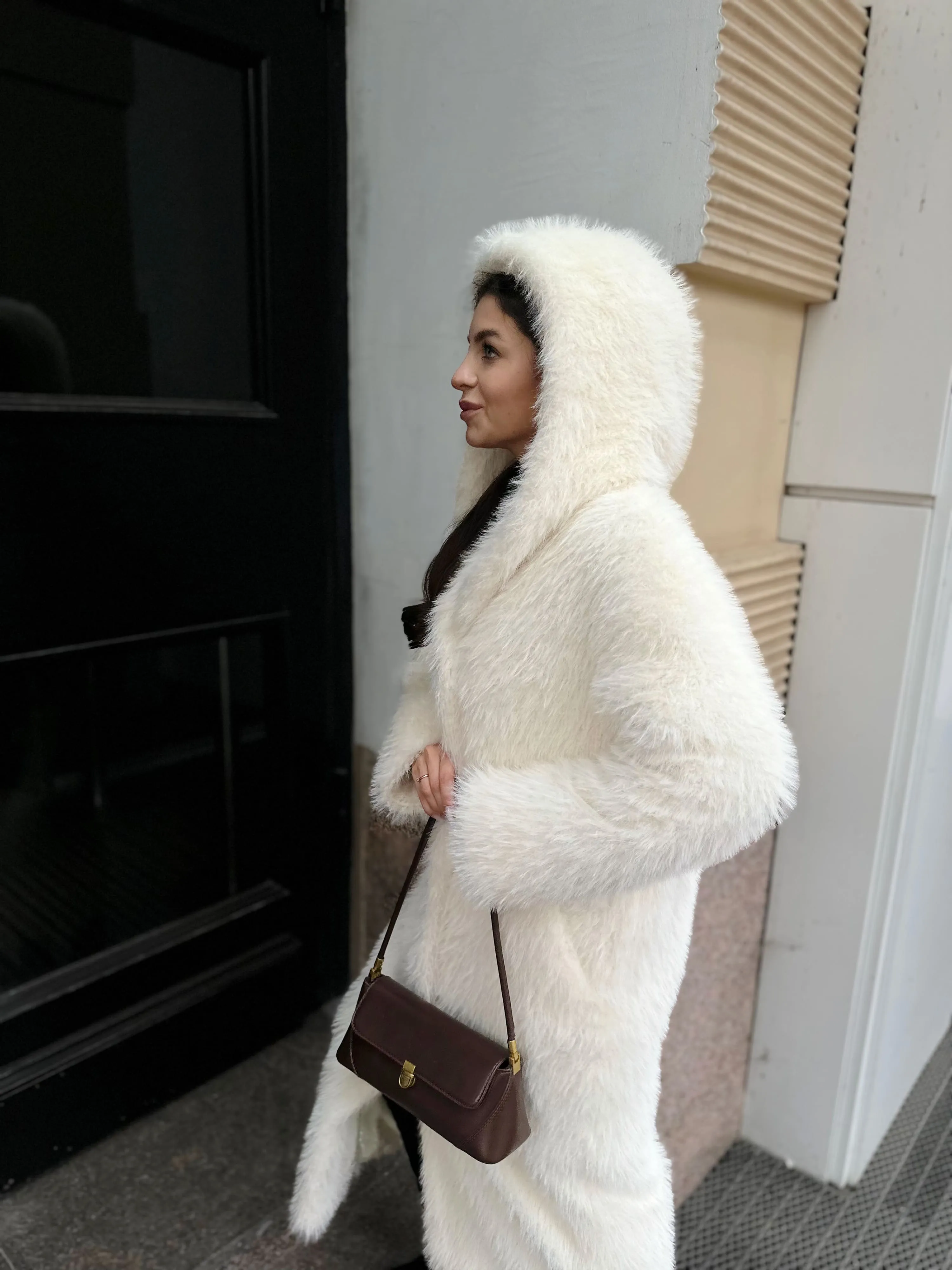 Шуба Ice Cream из искусственного эко меха от ANSE, Молочный цвет, размер XS, S, M, L, XL, , .